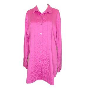Chico's Women's size 1 Long Sleeved Tunic Shirt Blouse Misses 8 Pink